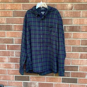 Eddie Bauer 2XL plaid flannel shirt.